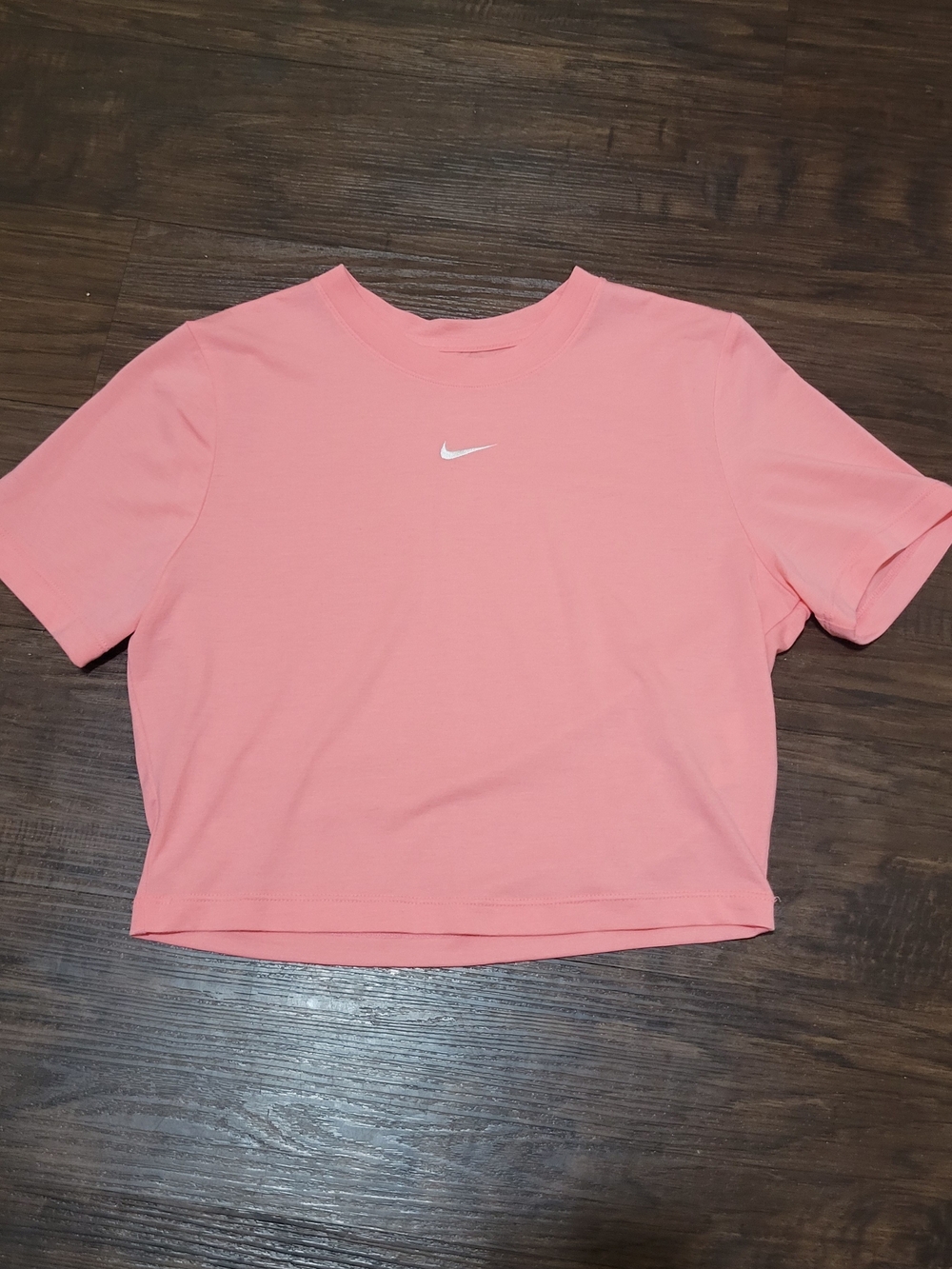 Nike Pink Slim Fit Graphic Tee with White Swoosh
